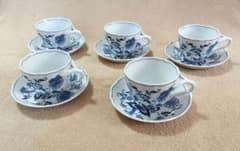 生産終了】Blue Danube ブルーダニューブ カップ＆ソーサー 5セット