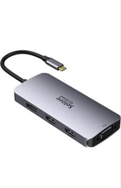 [2HDMI + DP + VGA 4 화면 확장] USB C 허브 도킹 스테이션