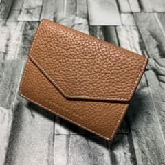 美品 BONAVENTURA ボナベンチュラ 三つ折り財布 レザー ブラウン