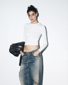 ZARA ロングスリーブTシャツ ホワイト Mのサムネイル