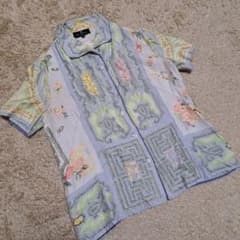 ETRO エトロ シルク 総柄 はんそでブラウス イタリア製 44半袖 - メルカリ