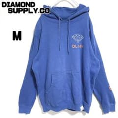 Diamond Supply ロゴ入りパーカー 青 M ビッグシルエット 秋冬のサムネイル
