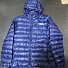 USサイズ　The North Face フード付きダウンジャケット ネイビーのサムネイル