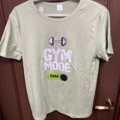 GYM MODE ON Tシャツ Mサイズ ライトグリーン