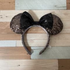 ディズニー カチューシャ スパンコール グレー ブラックのサムネイル