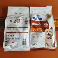 値下げしましたドッグフードhills腎臓ケア１kg×２個のサムネイル