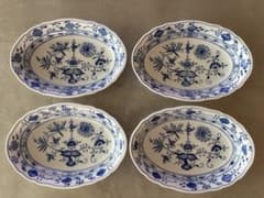 マイセン ブルーオニオン オーバル カレー パスタ 深皿 4枚 Meissen マイセン ブルーオニオン オーバル カレー パスタ 深皿 4枚 Meissen