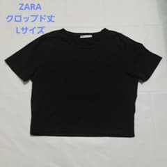 ZARA クルーネック 半袖 Tシャツ ブラック Lサイズ A001のサムネイル