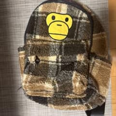 チェック柄フリースリュック 猿の顔 bepe A BATHING APE Y2Kのサムネイル