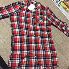 値下げ！新品♡3Lチェックロングシャツのサムネイル