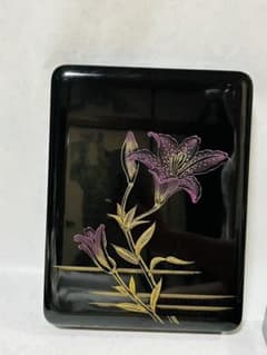 百合　紫ユリ　硯箱のサムネイル