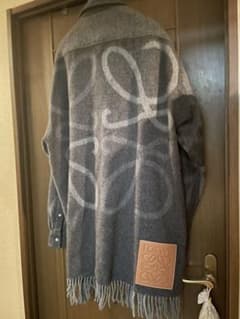 LOEWE ロエベ オーバー シャツ ブランケット アナグラム ウール　フリンジ LOEWE ロエベ オーバー シャツ ブランケット アナグラム ウール