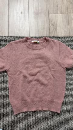 JOURNAL STANDARD 半袖 ヘンリーネック ニット ピンク　nugu