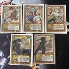 絶版 旧ワンピースカード ルフィ海賊団 ルフィ ゾロ サンジ レア5枚