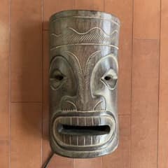 TAHITI／タヒチ産／木製モアイ／照明のサムネイル