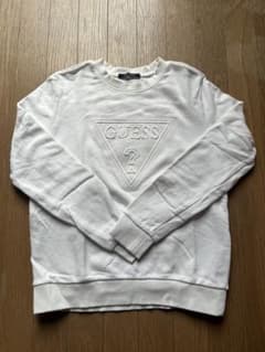 GUESS ゲス エンボスロゴ スウェット トレーナー 白 XSコットン100%のサムネイル