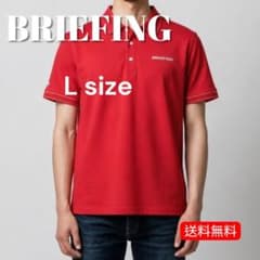 美品 BRIEFING GOLF Lサイズ メンズ ゴルフ ポロシャツ レッド - メルカリ