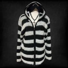 00s y2k フェザーニットジップパーカーグランジPUNKロックNANAお兄系