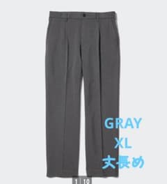タックワイドパンツ XL 丈長め(85cm) GRAY ユニクロのサムネイル