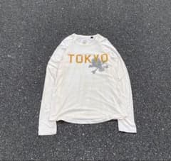 90s unknown ラグラン ロンT プリント クリーム y2kのサムネイル