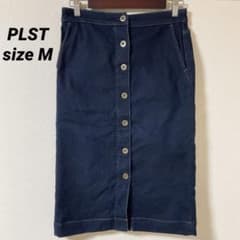 【美品】PLST デニムスカート M タイトスカート 手洗い ストレッチ