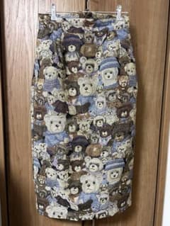 ゴブラン生地　クマちゃんタイトスカートのサムネイル
