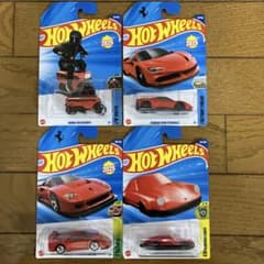 ホットウィール ベーシックカー モトコンポ フェラーリ ポルシェクリップ 4種類