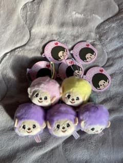 もんちっち　カラフルぬいぐるみマスコット5個セットのサムネイル