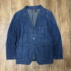 RRL Ralph Lauren デニムジャケット　リネン混　濃紺　メタルボタン RRL Ralph Lauren デニムジャケット リネン混 濃紺 メタルボタン