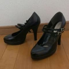 売約済み ハイヒール 黒 24センチのサムネイル