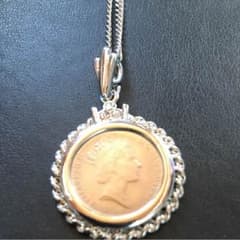 イギリス本物通貨ネックレス 今週いっぱいの値下げのサムネイル