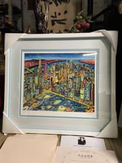 ヨハン•ペラトーネル正規品！(ニューヨーク•アット•ナイト）作品証明書付三都美術 ヨハン•ペラトーネル正規品！(ニューヨーク•アット•ナイト）作品証明