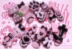 ピンク♡黒♡ロングネイル♡猫♡萌え♡十字架♡地雷系♡サブカル♡量産型♡ゴスロリ♡のサムネイル