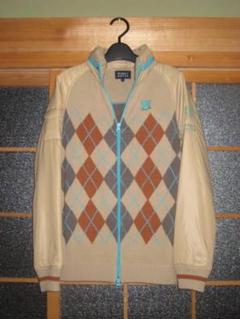 パーリーゲイツ ダブルZIP ウール ニットブルゾン size1 ベージュ