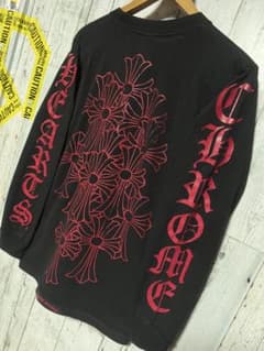特大赤サイドロゴ Chrome Hearts ロンT セメタリー クロムハーツ 