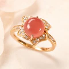 QVC 18K RG ロードクロサイト リング 6ctUP インカローズ 11号 - メルカリ