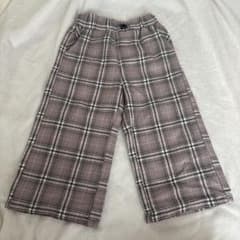 ワイドパンツ ピンクチェック 120cmのサムネイル