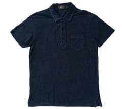 RRL ダブルアールエル インディゴ 染め 半袖 ポロシャツ Mサイズ メンズ RRL ダブルアールエル インディゴ 染め 半袖 ポロシャツ Mサイズ