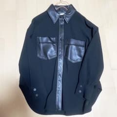 ZARA コンビフェイクレザーシャツ ★コメントで値下げのサムネイル