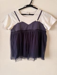 slap slip ネイビー重ね着風Tシャツ 140のサムネイル
