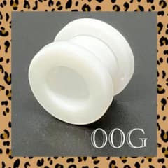 1983★未使用★00G★ボディピアス★フレッシュトンネル★ホワイト