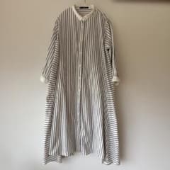 eka:: ストライプ柄 ロングシャツワンピースのサムネイル