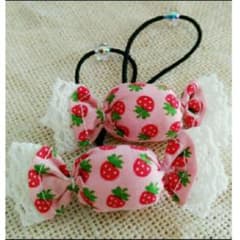 キャンディ⭐︎ヘアゴム⭐︎ピンク苺のサムネイル