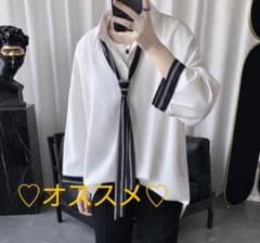 【000750XL】ネクタイ付き シャツ ホワイトのサムネイル