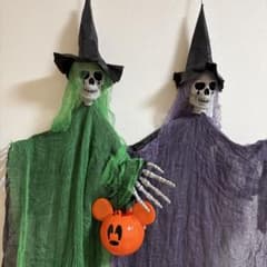 ハロウィン 装飾 吊り下げ ガイコツ 2点 ＆ ミッキー バケツ 3点セットのサムネイル