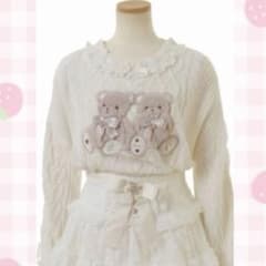 完売品】 Twin Bearsニットトップス ホワイト リズリサ - メルカリ