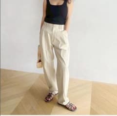 2tuck2loopテーパードコットンパンツ searoomlynn - メルカリ