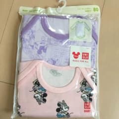 新品未使用　ユニクロ 肌着 ロンパース　ディズニー　ミニー　ピンクのサムネイル