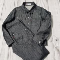 超希少00s日本製リーバイスエンジニアード 先染ブラックセットアップ