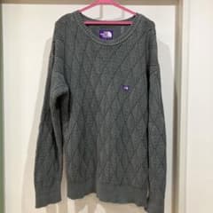 ノースフェイス パープルレーベルウールフィールドプルオーバークルーネック M nanamica / Field Crewneck Sweatshirt